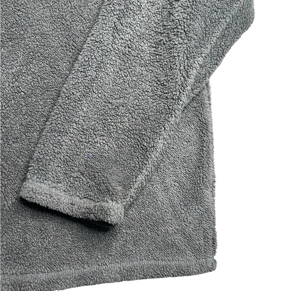Trinity Men’s Gray‎ Sherpa Fleece Quarter Zip Pullover Jacket Size Large